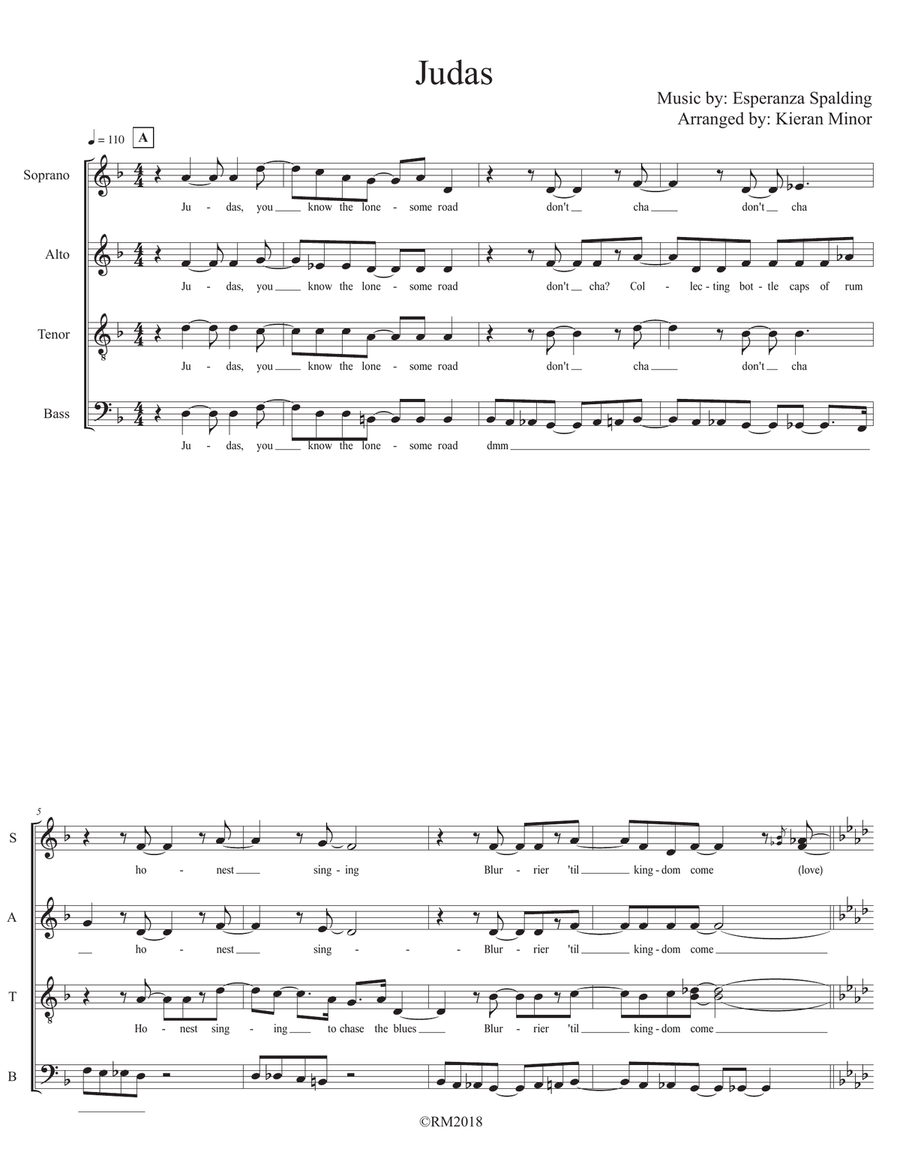 Judas 4-Part scores gallery preview page 1