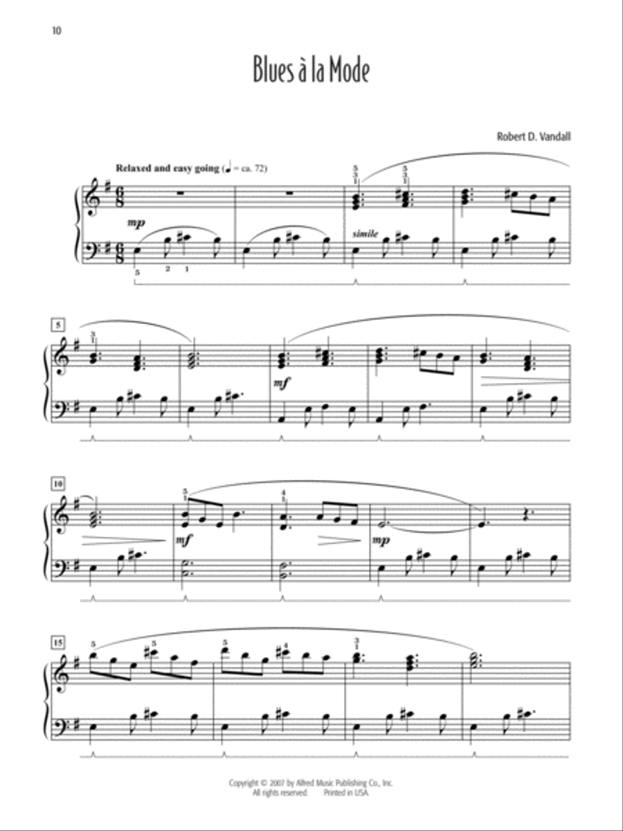 Robert D. Vandall's Favorite Solos, Book 3 Piano Solo scores gallery preview page 3