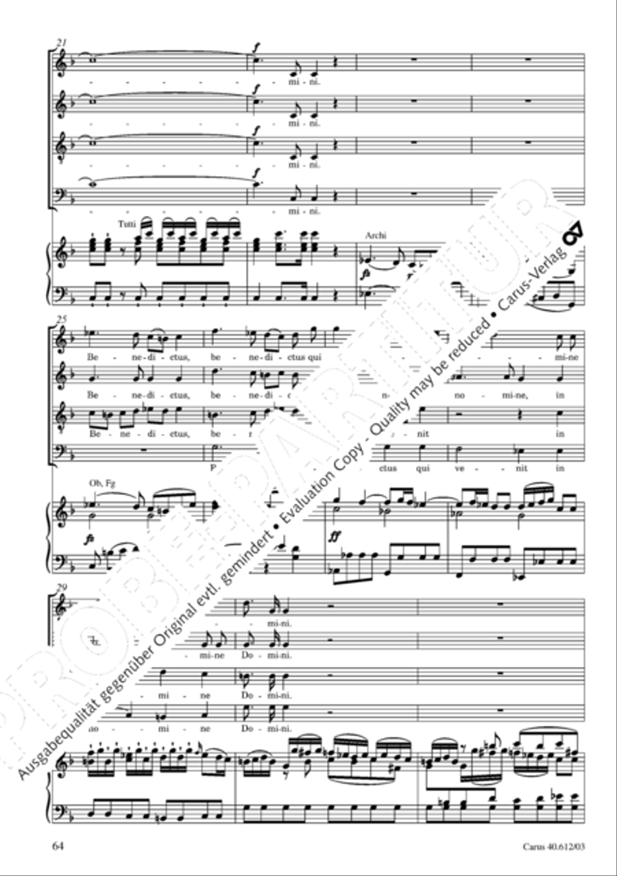 Harmoniemesse in B 4-Part scores gallery preview page 65