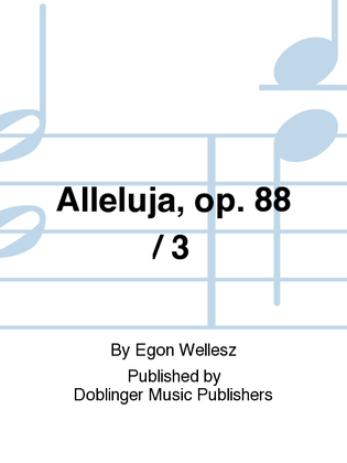 Book cover for Alleluja, op. 88 / 3