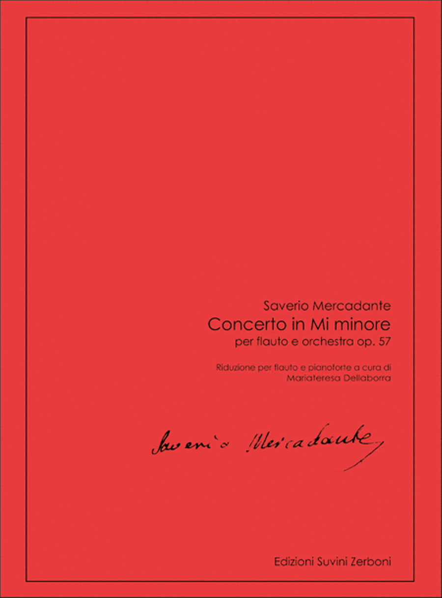 Concerto in Mi minore Op. 57 Flute Solo scores gallery preview page 1