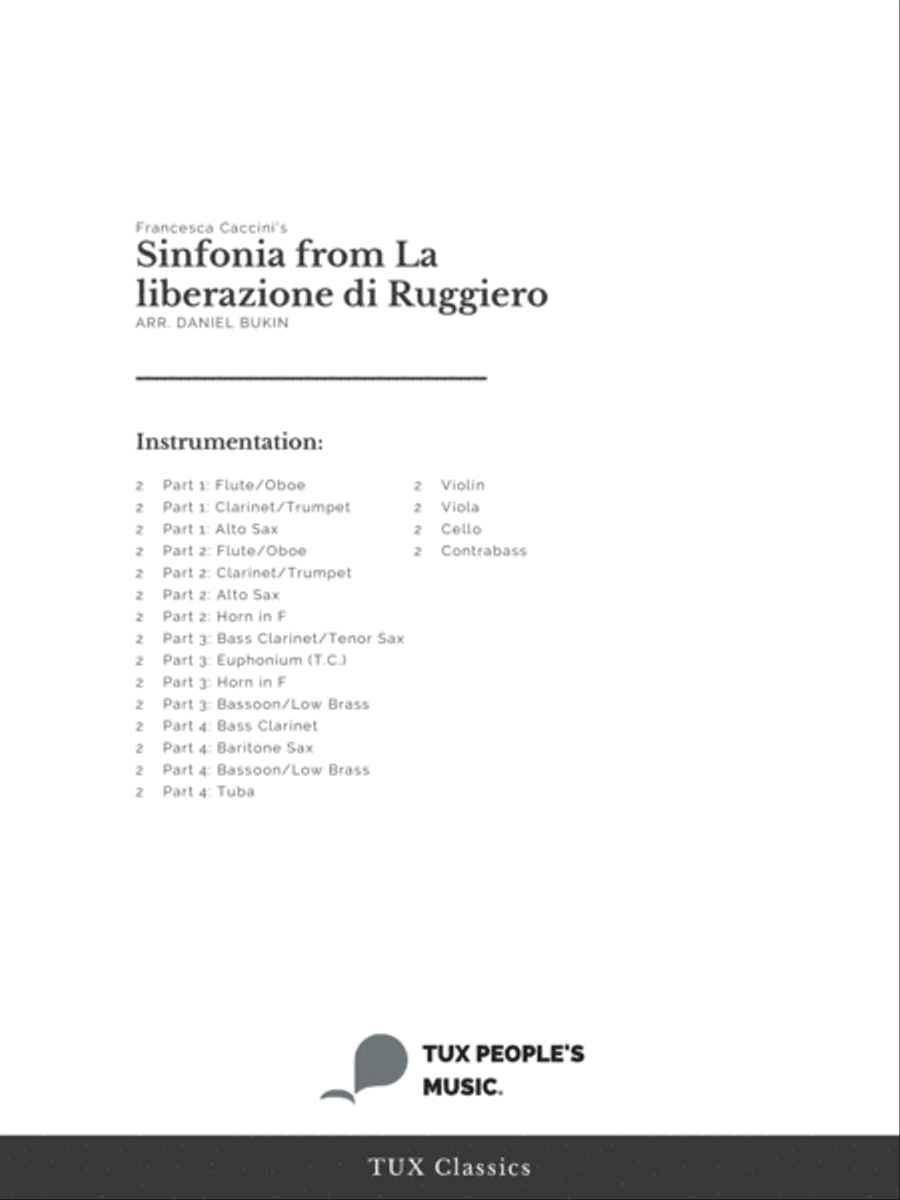 Sinfonia from La liberazione di Ruggiero Concert Band scores gallery preview page 2