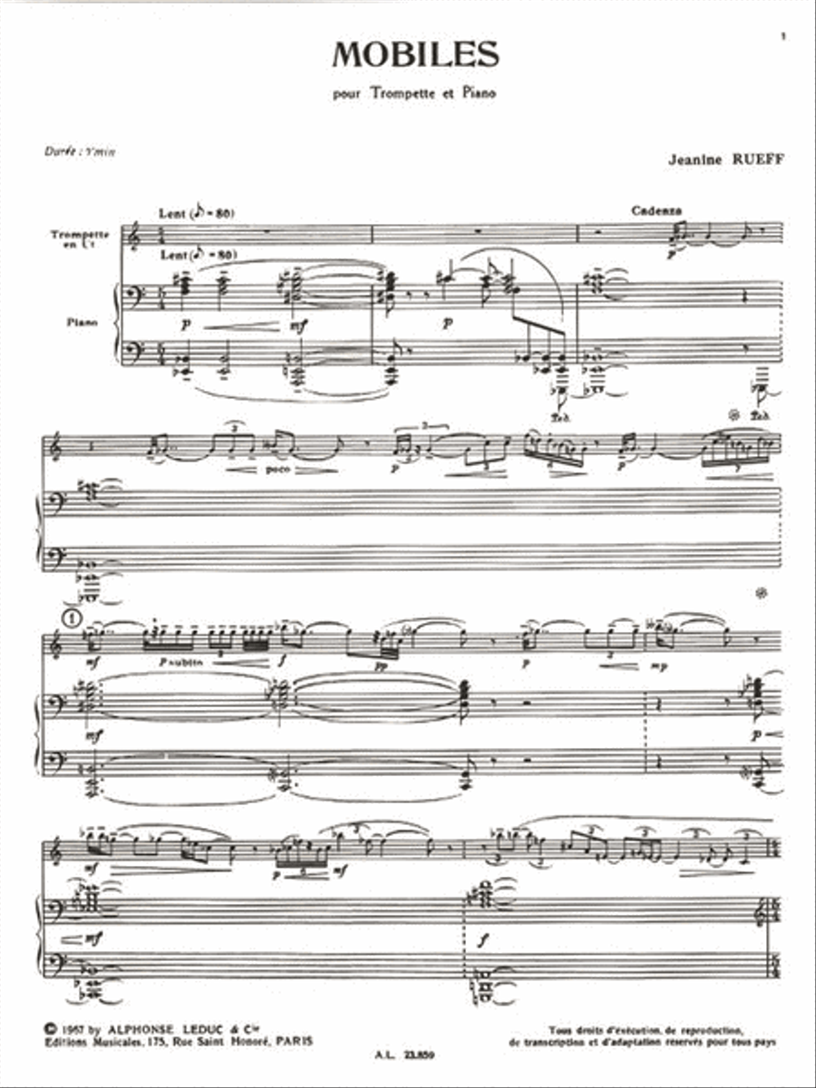 Mobiles (trumpet And Piano) Trumpet Solo scores gallery preview page 2