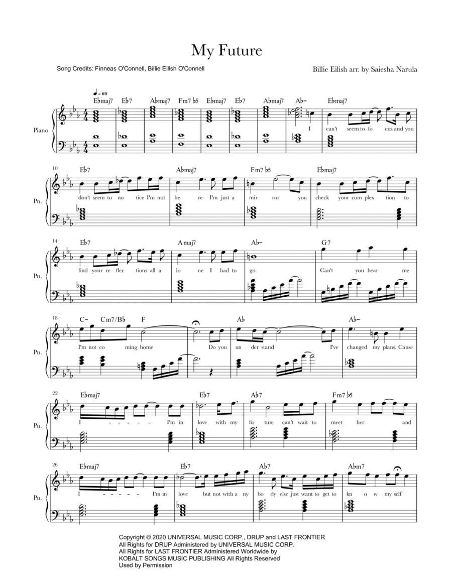 My Future Piano Solo scores gallery preview page 1