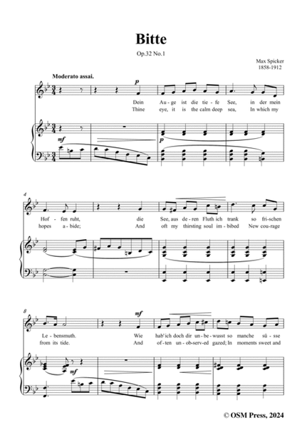 Spicker-Bitte,Op.32 No.1,in B flat Major