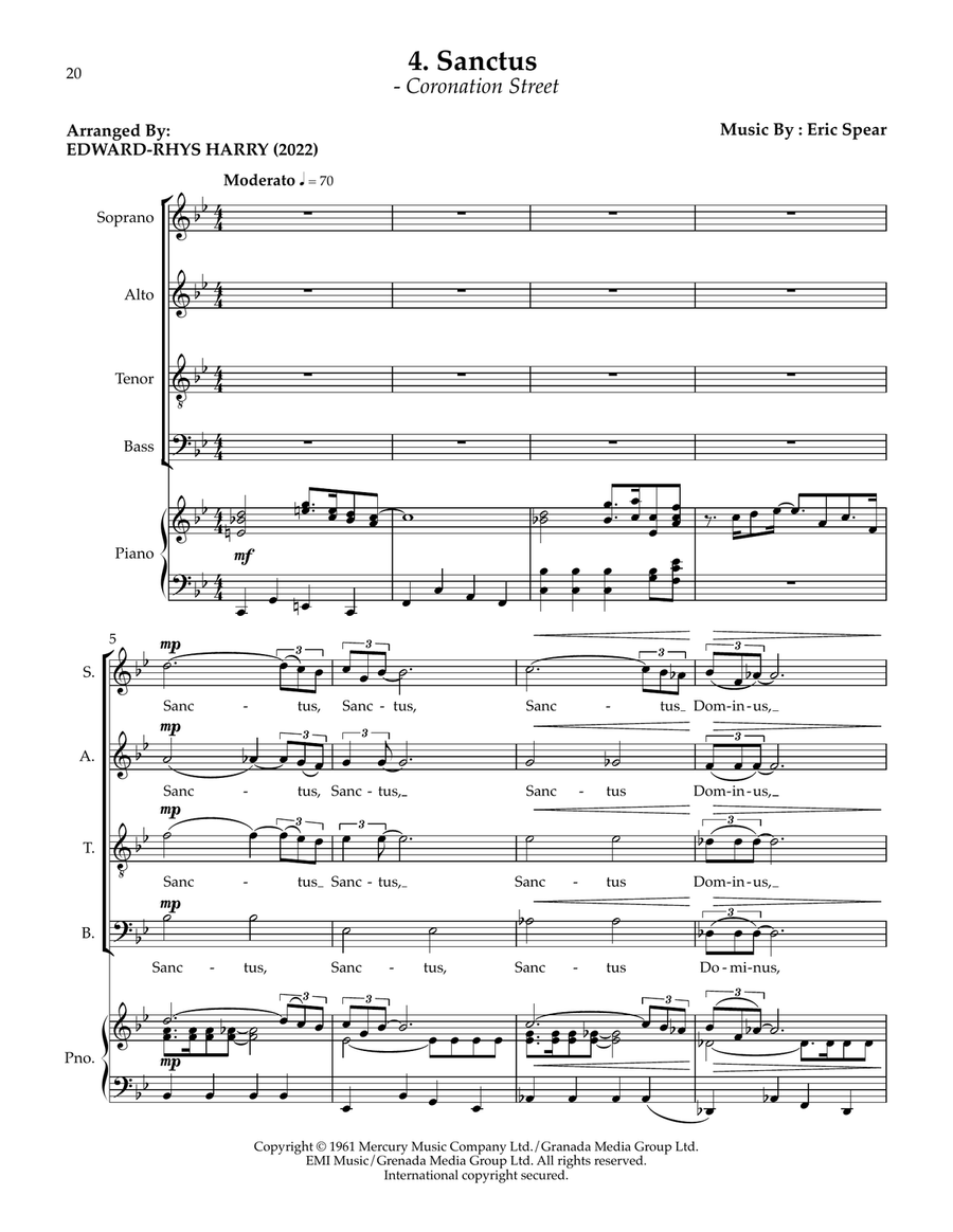 Coronation Street 4-Part scores gallery preview page 1