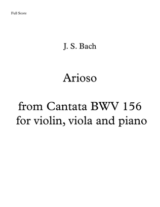 J.S.Bach Arioso for violin, viola and piano (from Cantata BWV 156)
