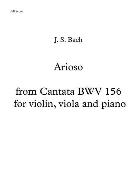 J.S.Bach Arioso for violin, viola and piano (from Cantata BWV 156) image number null
