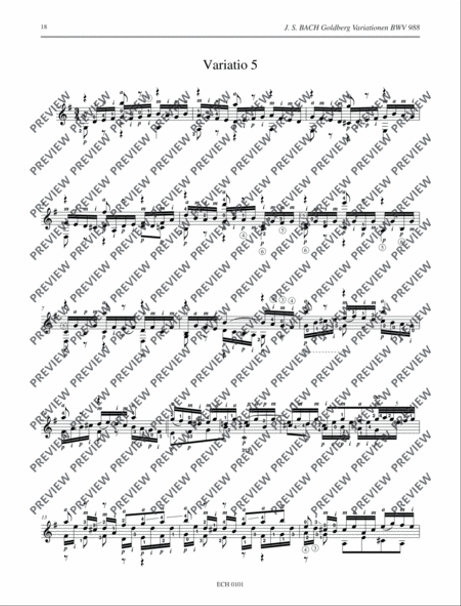 Goldberg Variations Goldberg Variations Classical Guitar scores gallery preview page 19