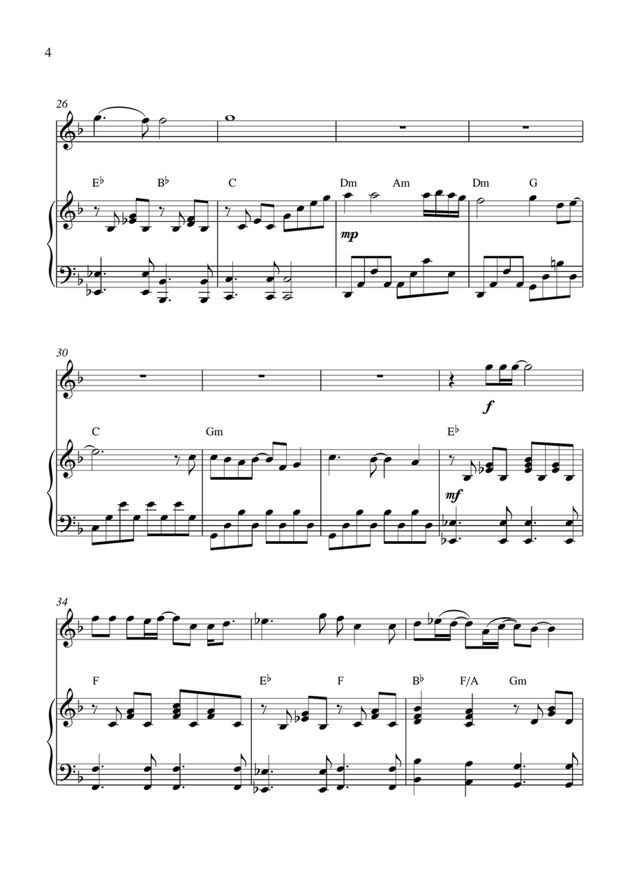 Eternal Flame Violin Solo scores gallery preview page 4