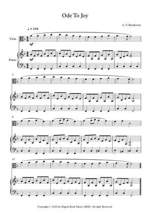 Ode To Joy - Ludwig Van Beethoven (Viola + Piano)