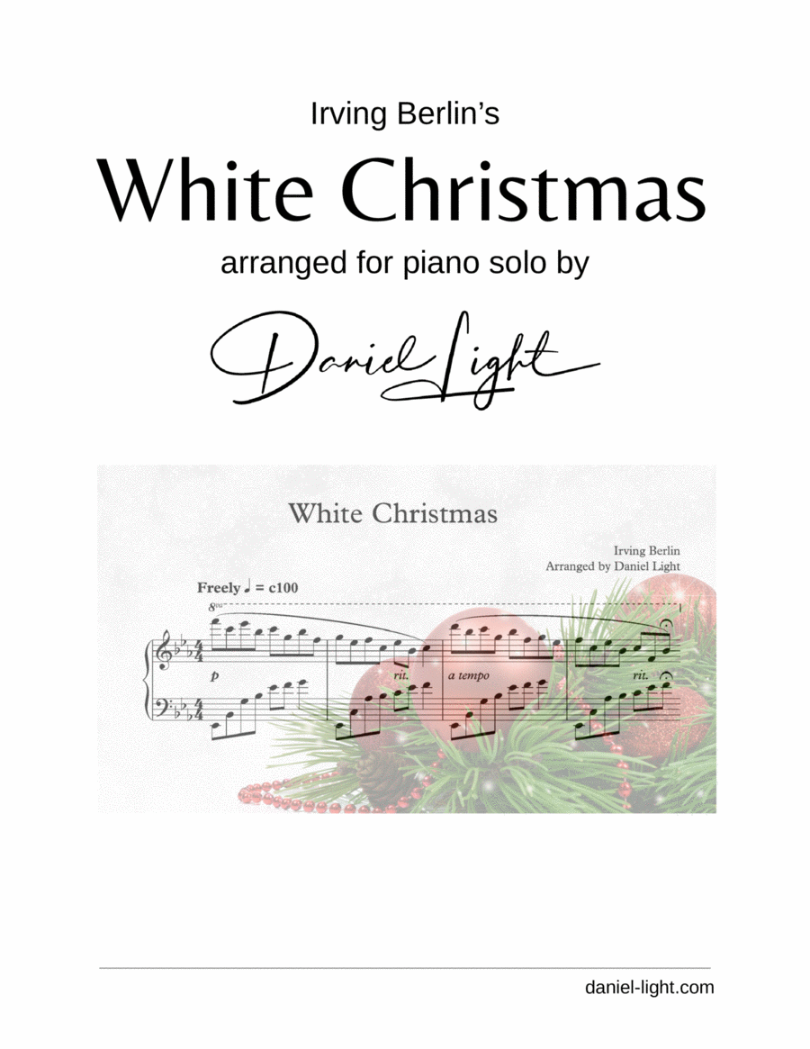 White Christmas Piano Solo scores gallery preview page 1