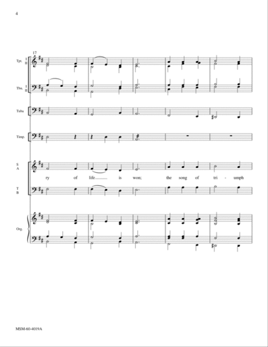 The Strife is O'er The Strife is O'er Choir scores gallery preview page 4