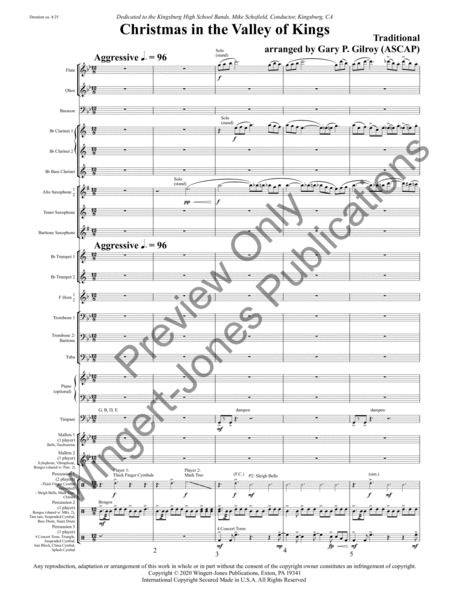 Christmas in the Valley of the Kings - Full Score