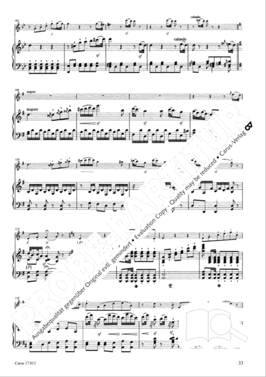 Sonate fur Querflote und Klavier Flute Solo scores gallery preview page 34