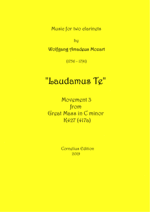 Book cover for Mozart Clarinet Duo Laudamus Te