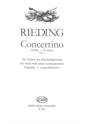 Book cover for Concertino D-Dur op. 5