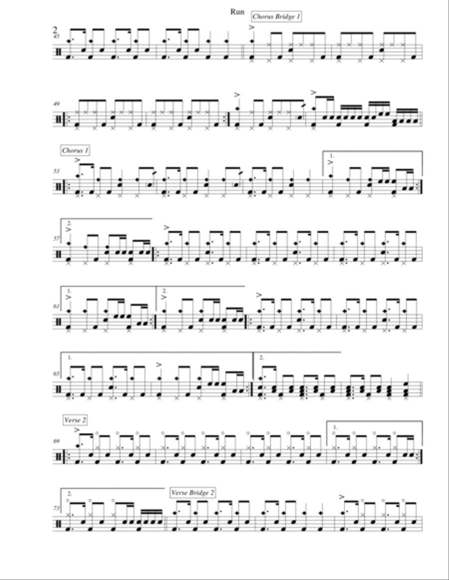 Run Drum Set scores gallery preview page 2
