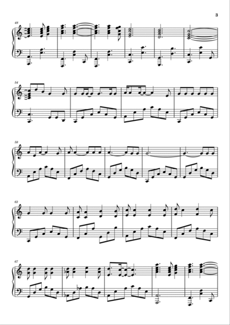 Hallelujah Piano Solo scores gallery preview page 3