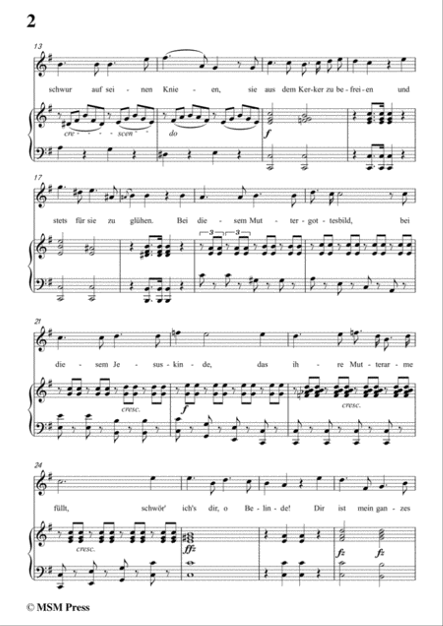 Schubert-Die Nonne,in G Major,D.208,for Voice and Piano Voice Solo scores gallery preview page 4