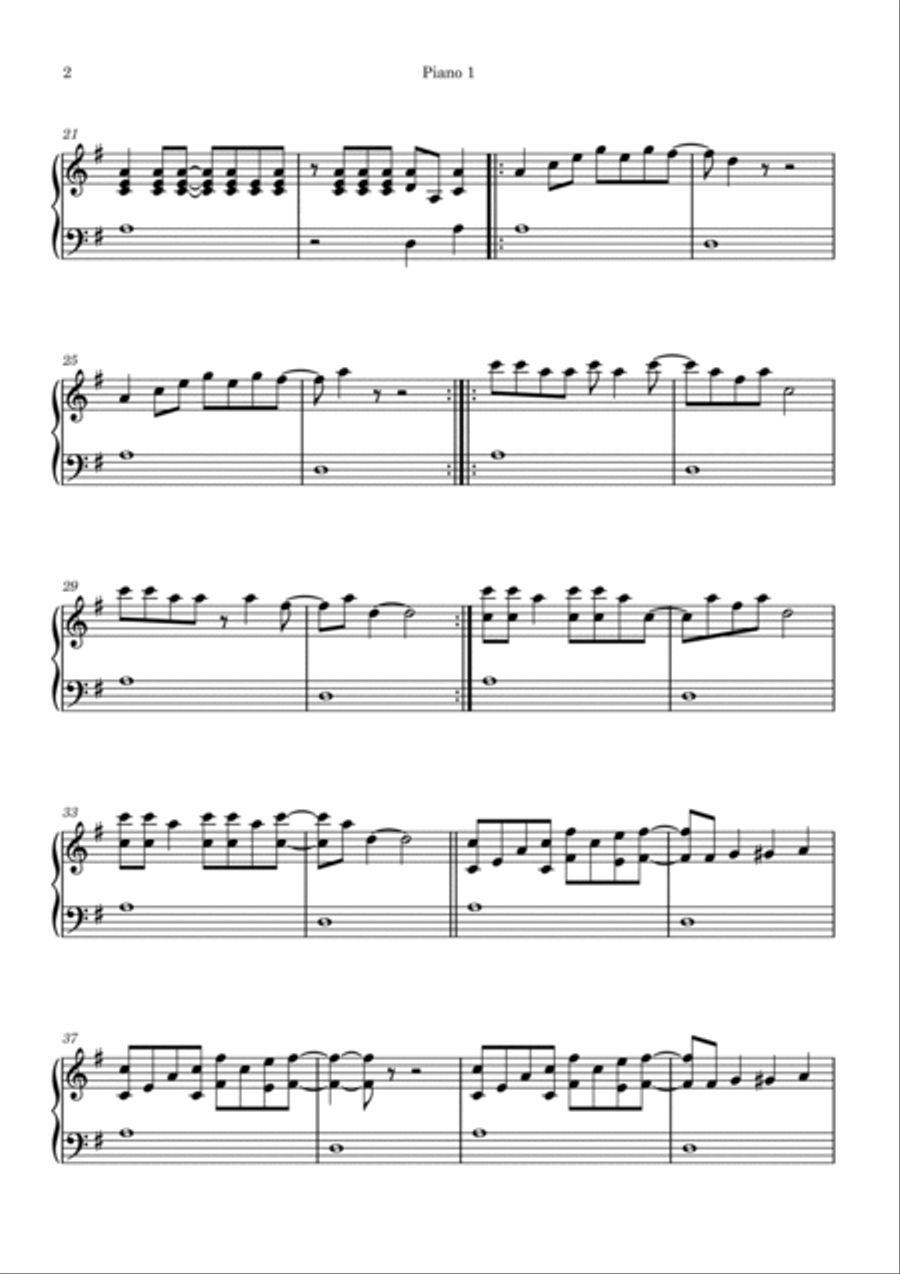Oye Como Va 1 Piano, 4-Hands scores gallery preview page 5