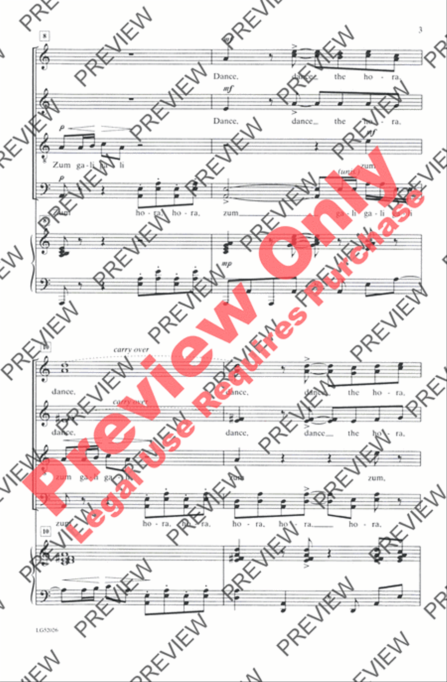 Zum Gali 4-Part scores gallery preview page 3
