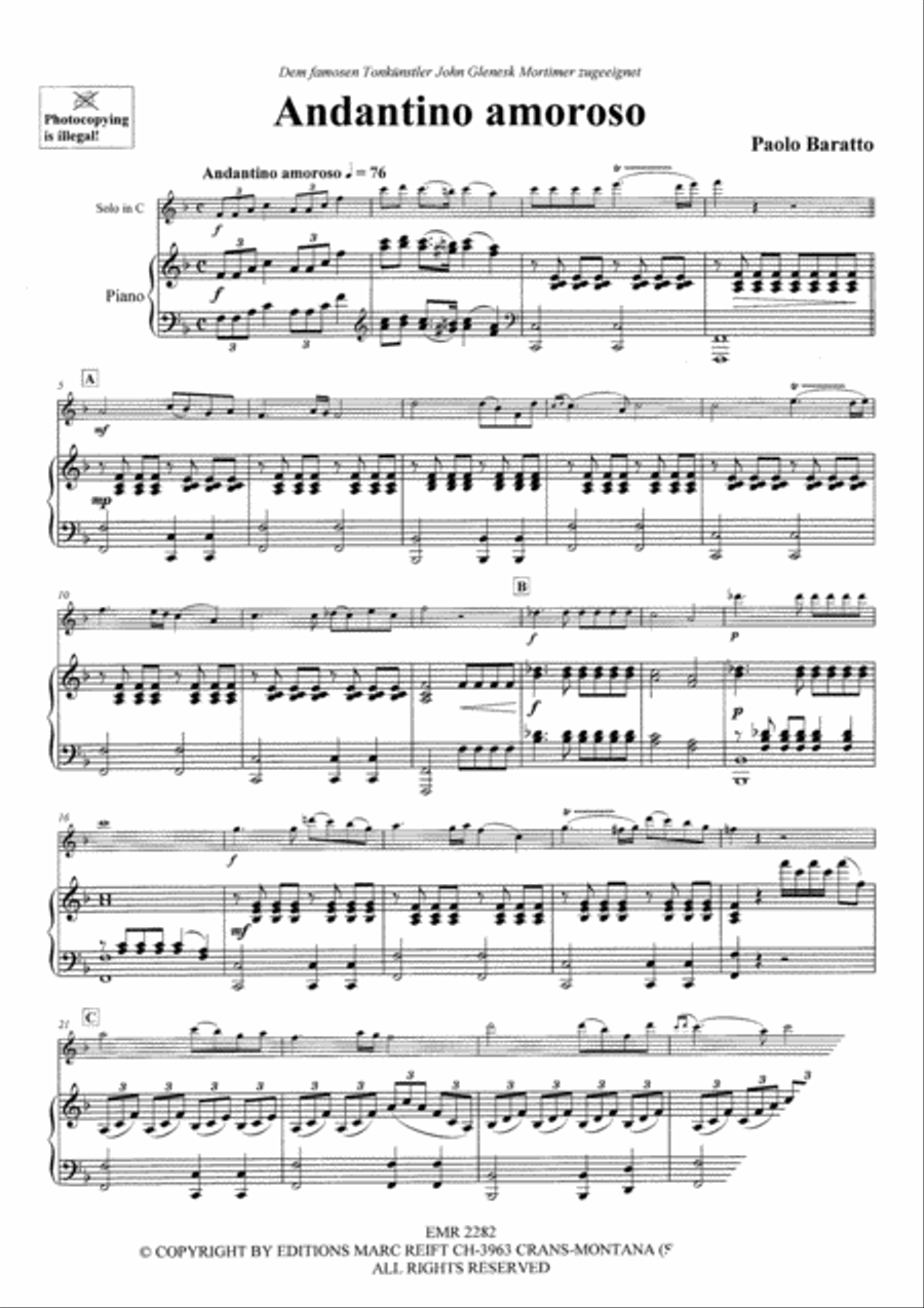 Andantino Amoroso Euphonium scores gallery preview page 3