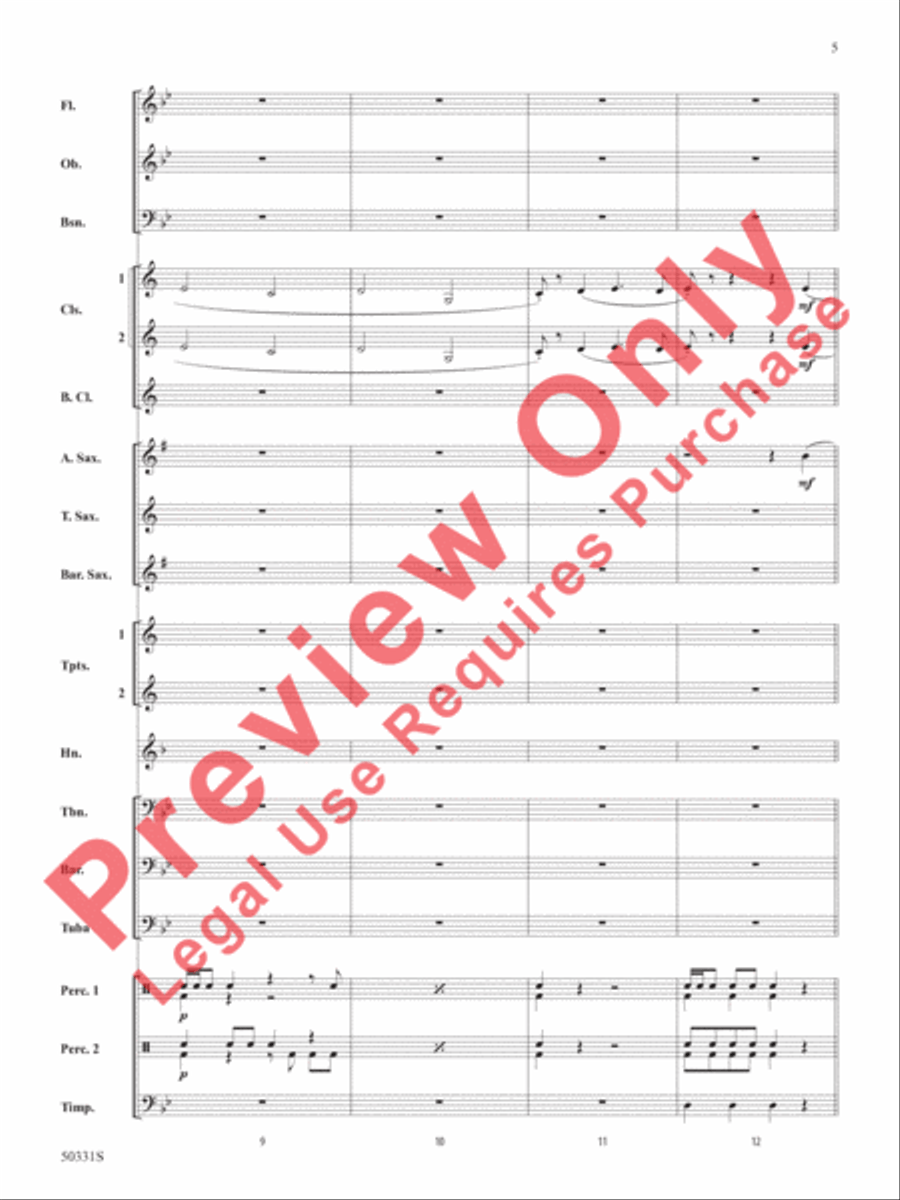 March to Nowhere Concert Band scores gallery preview page 6