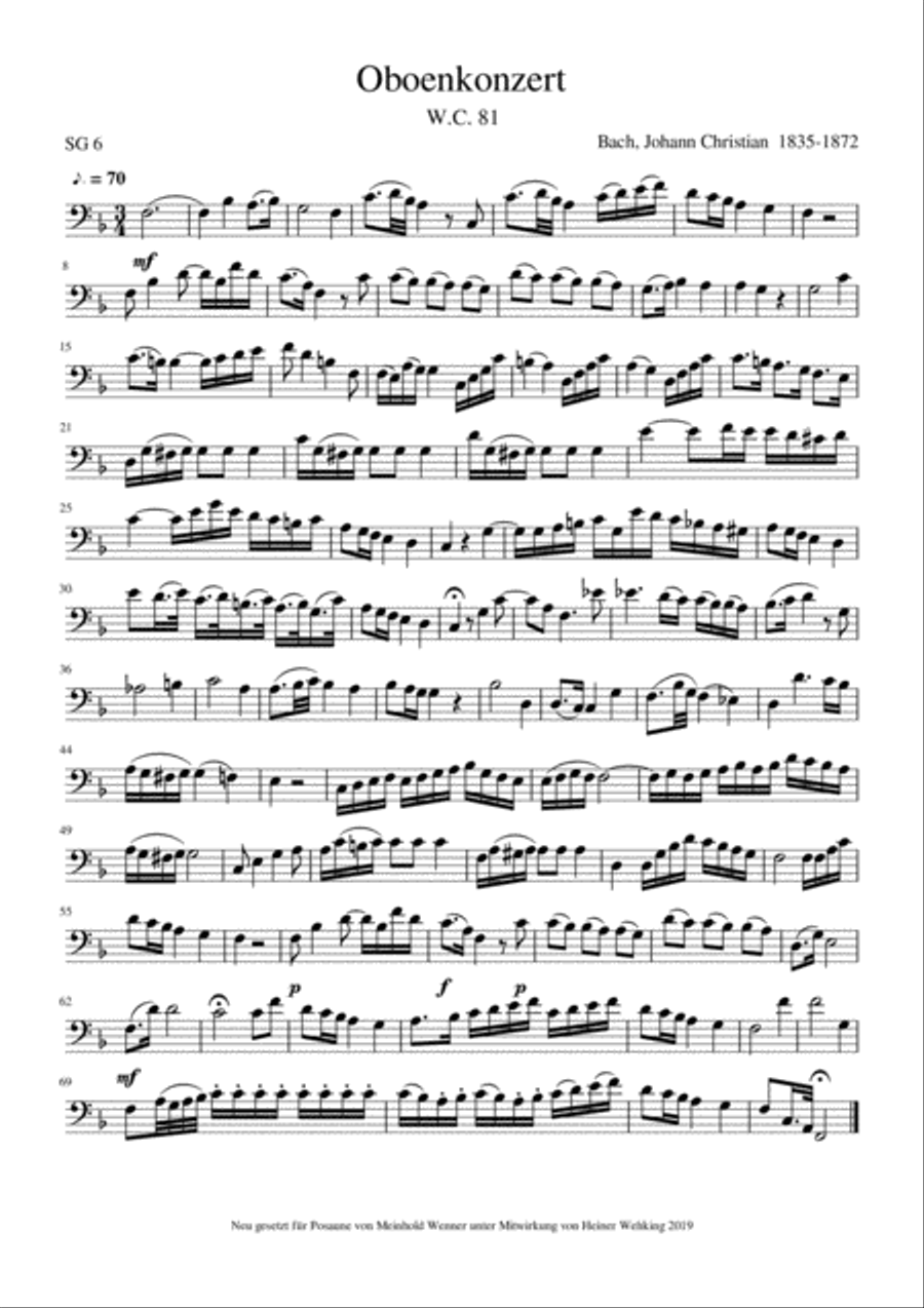 Trombone Solo Posaune Pieces Komponist born 1835-1838 - 10 Pieces Trombone Solo Posaune Soli Stü Trombone Solo scores gallery preview page 5