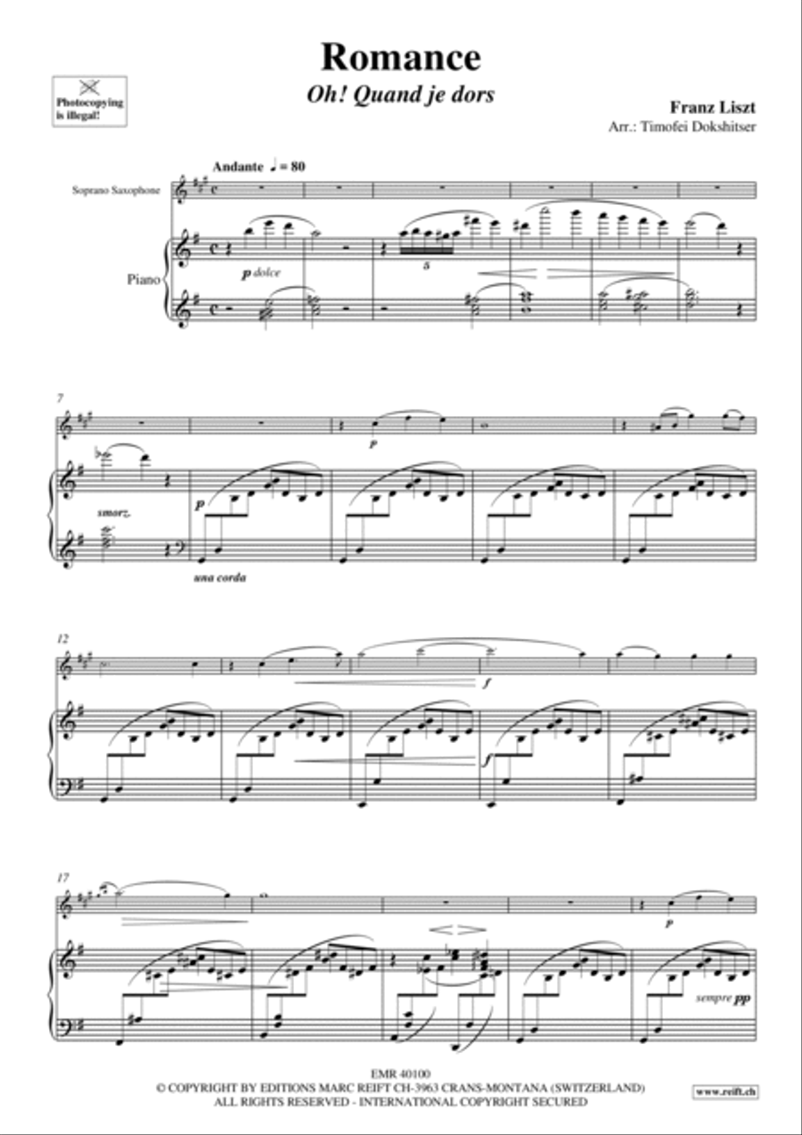 Romance Soprano Saxophone scores gallery preview page 3