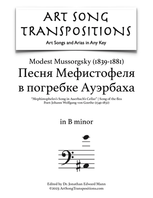 Book cover for MUSSORGSKY: Песня Мефистофеля в погребке Ауэрбаха (transposed to B minor, "Song of the flea")