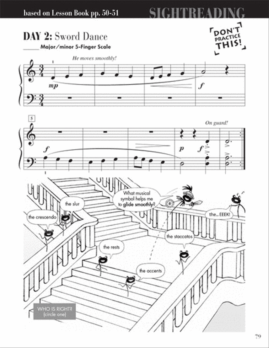 Level 2A – Sightreading Book Piano Method scores gallery preview page 6