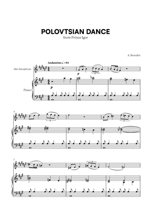 Book cover for Polovtsian Dance (from Prince Igor) (for Alto Sax and Piano)