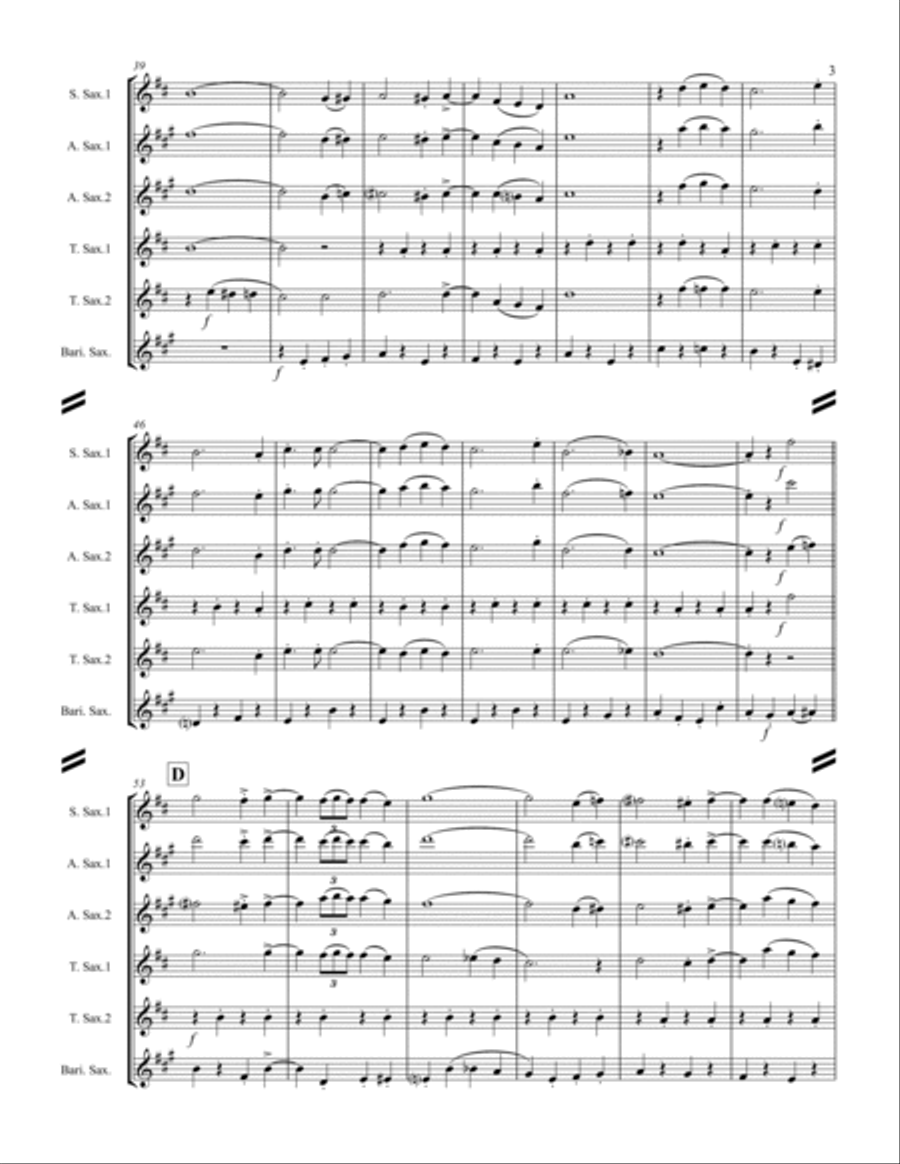Beer Barrel Polka (roll Out The Barrel) Saxophone Quintet scores gallery preview page 4