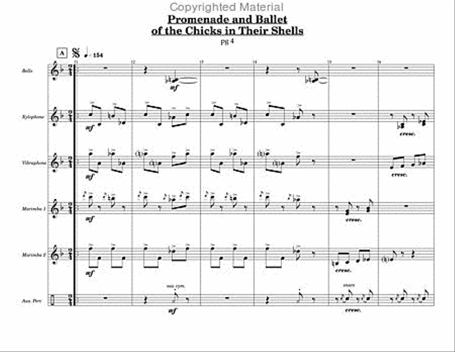 Promenade and Ballet of the Chicks In Their Shells Percussion Ensemble scores gallery preview page 3