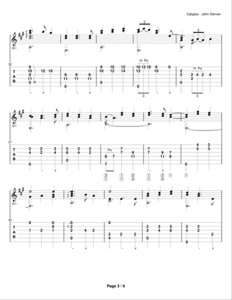 Calypso Acoustic Guitar scores gallery preview page 3