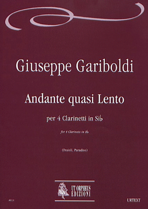 Andante quasi Lento for 4 Clarinets in B flat