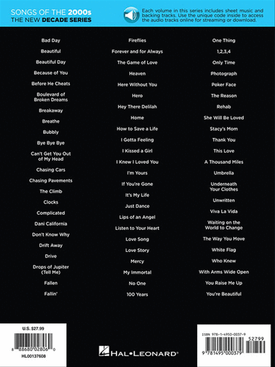 Songs of the 2000s Songs of the 2000s Piano, Vocal, Guitar scores gallery preview page 2