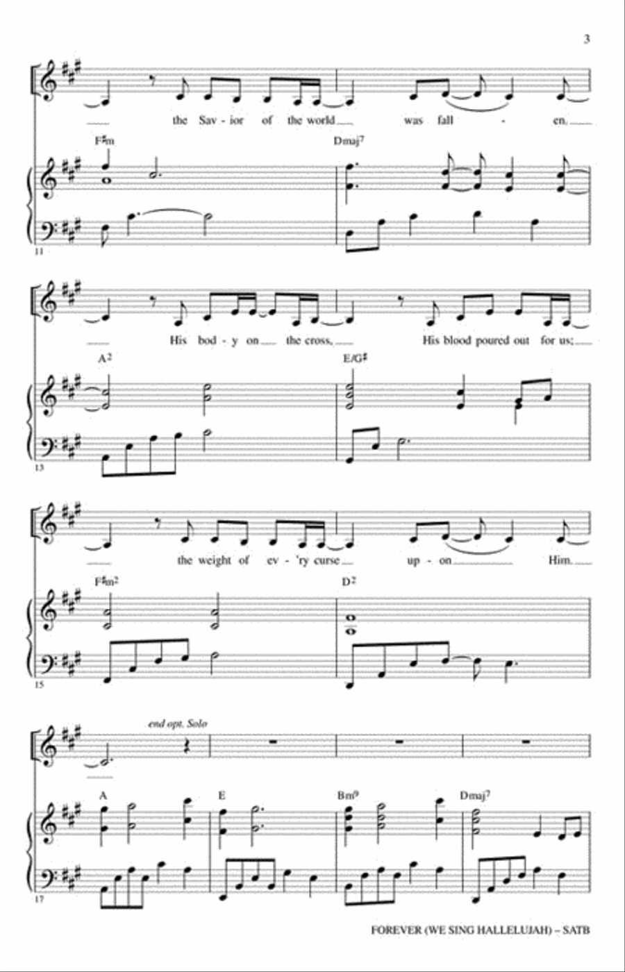 Forever (We Sing Hallelujah) 4-Part scores gallery preview page 3
