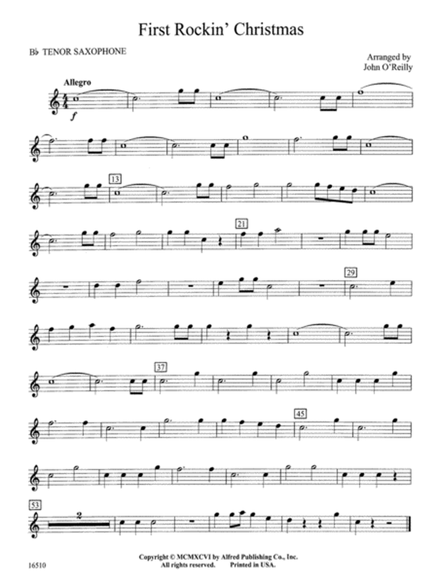 First Rockin' Christmas: B-flat Tenor Saxophone