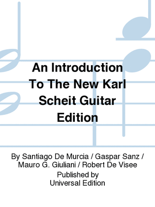 Book cover for An Introduction To The New Karl Scheit Guitar Edition