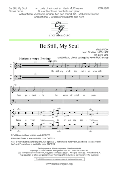 Be Still, My Soul - Choral Score image number null