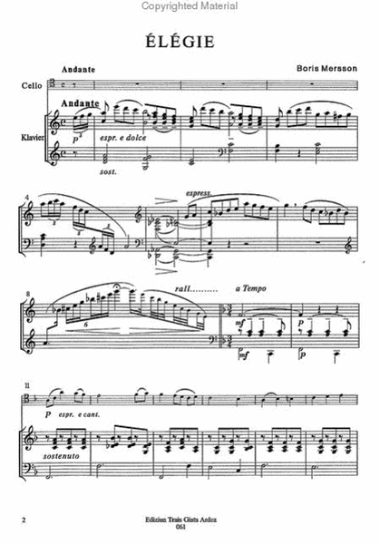 Elegie (1947) aus der Suite Terpsichore fur grosses Orchester