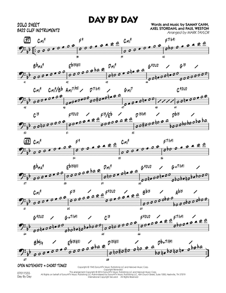 Day by Day - Bass Clef Solo Sheet