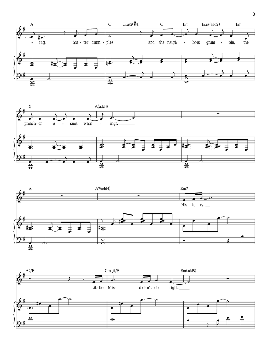 Whispering Piano, Vocal scores gallery preview page 3