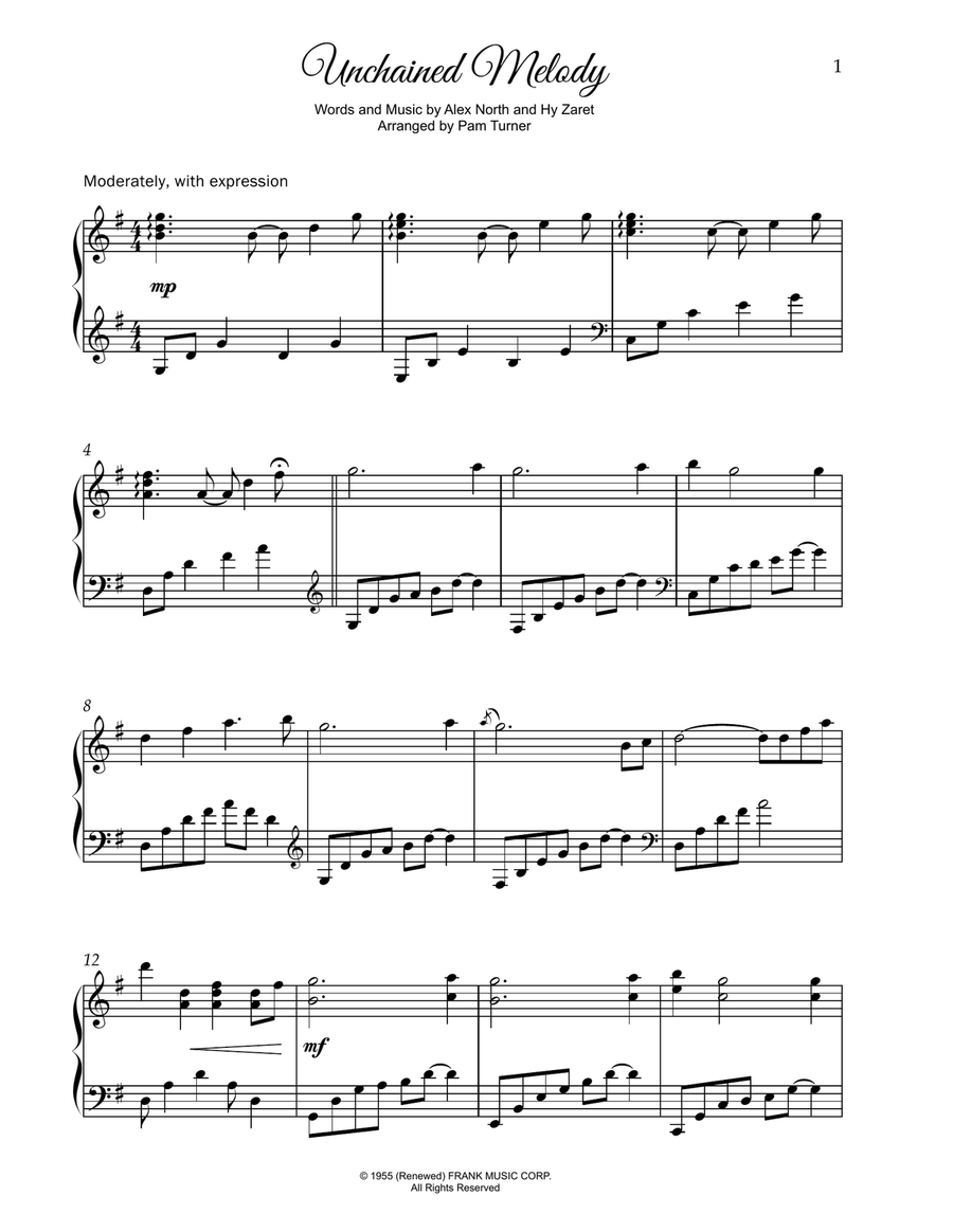 Unchained Melody Unchained Melody Piano Solo scores gallery preview page 3
