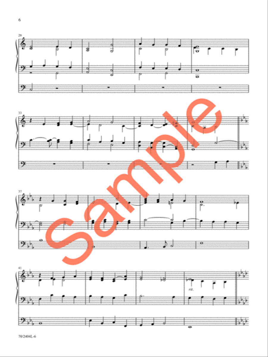 Fast Falls the Eventide Organ Solo scores gallery preview page 6