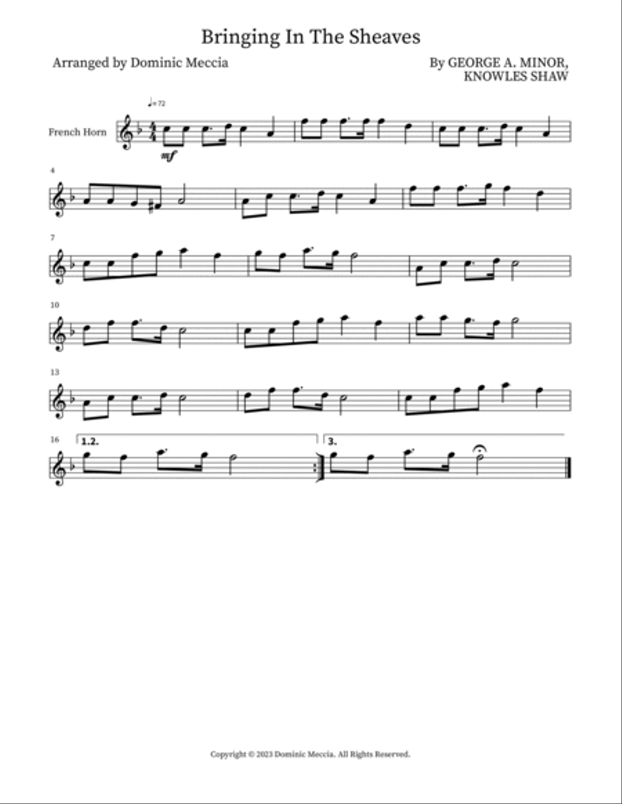 Bringing In The Sheaves Small Ensemble scores gallery preview page 3