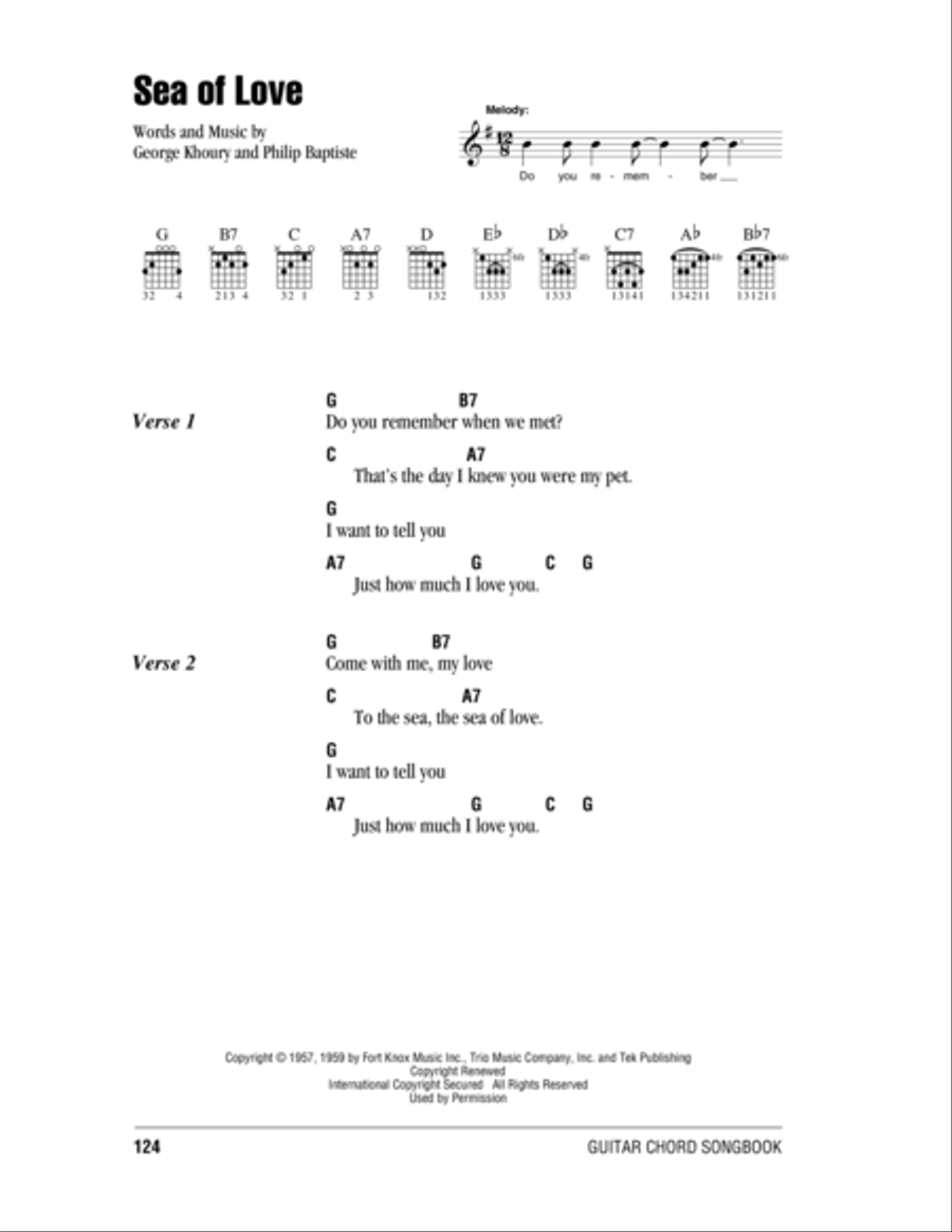 Sea Of Love Sea Of Love Acoustic Guitar scores gallery preview page 1
