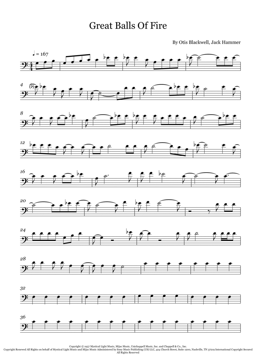 Great Balls Of Fire Great Balls Of Fire Double Bass scores gallery preview page 1
